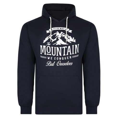 Bigdude 'Mountain' Print Hoody Navy